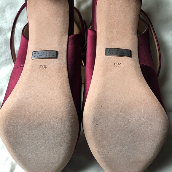 Badgley Mischka Embellished Satin Heels - Picture 4 of 5